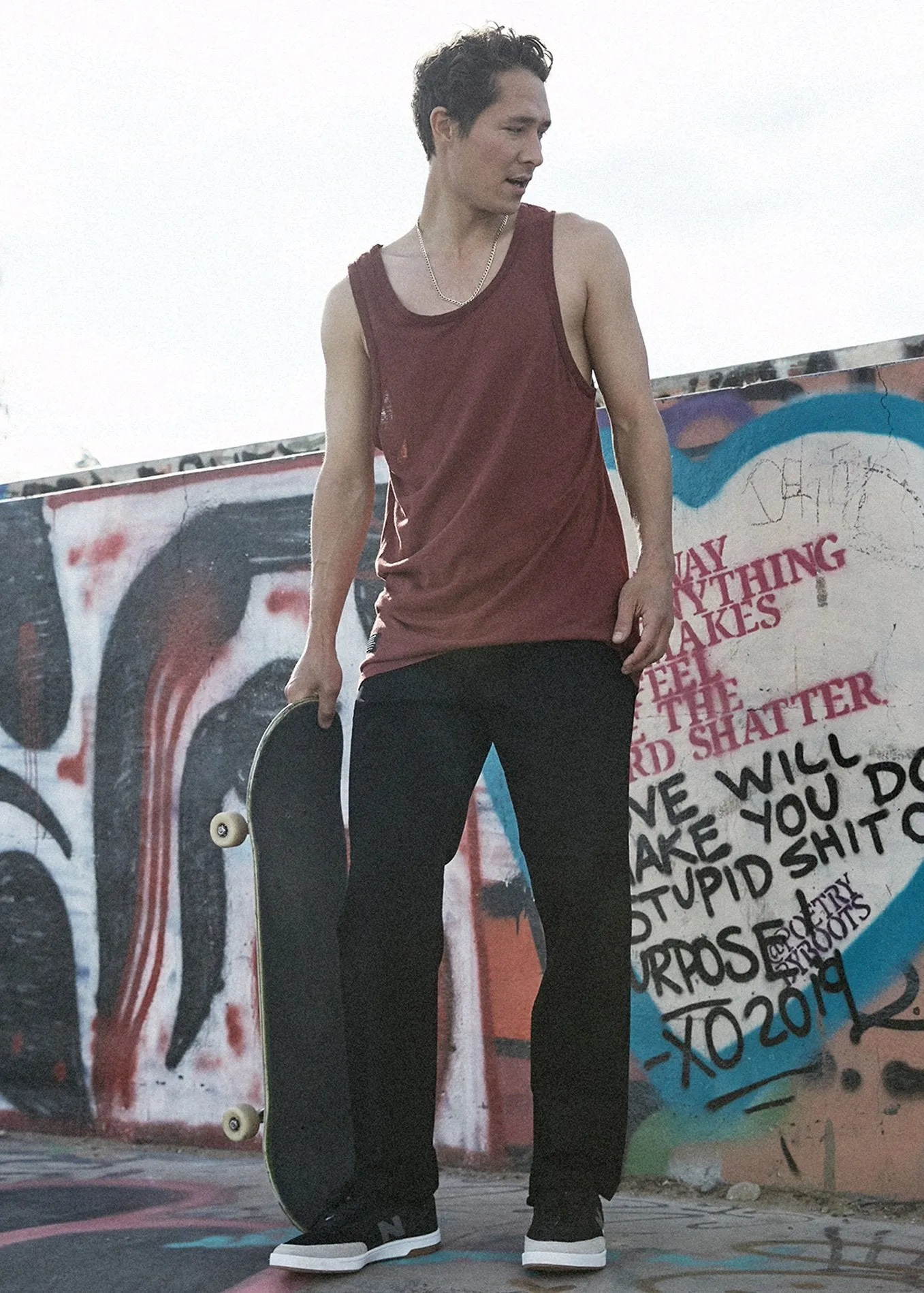 Afends Mens Classic - Hemp Singlet - Rojo