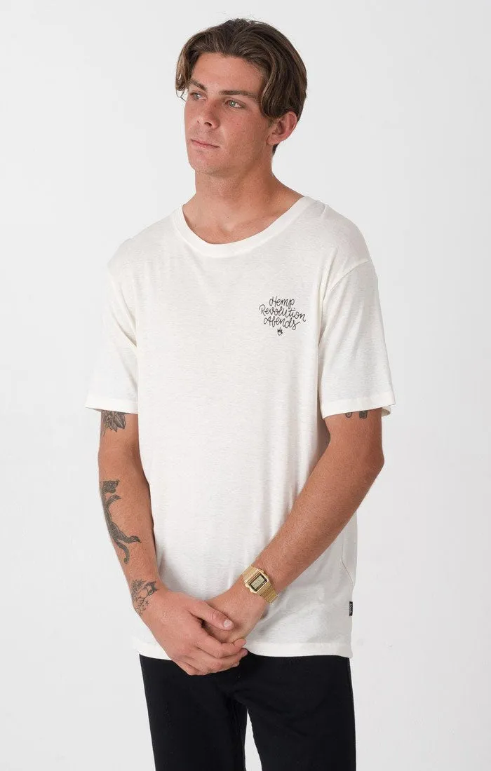 Afends Mens Writings - Standard Fit Hemp Tee