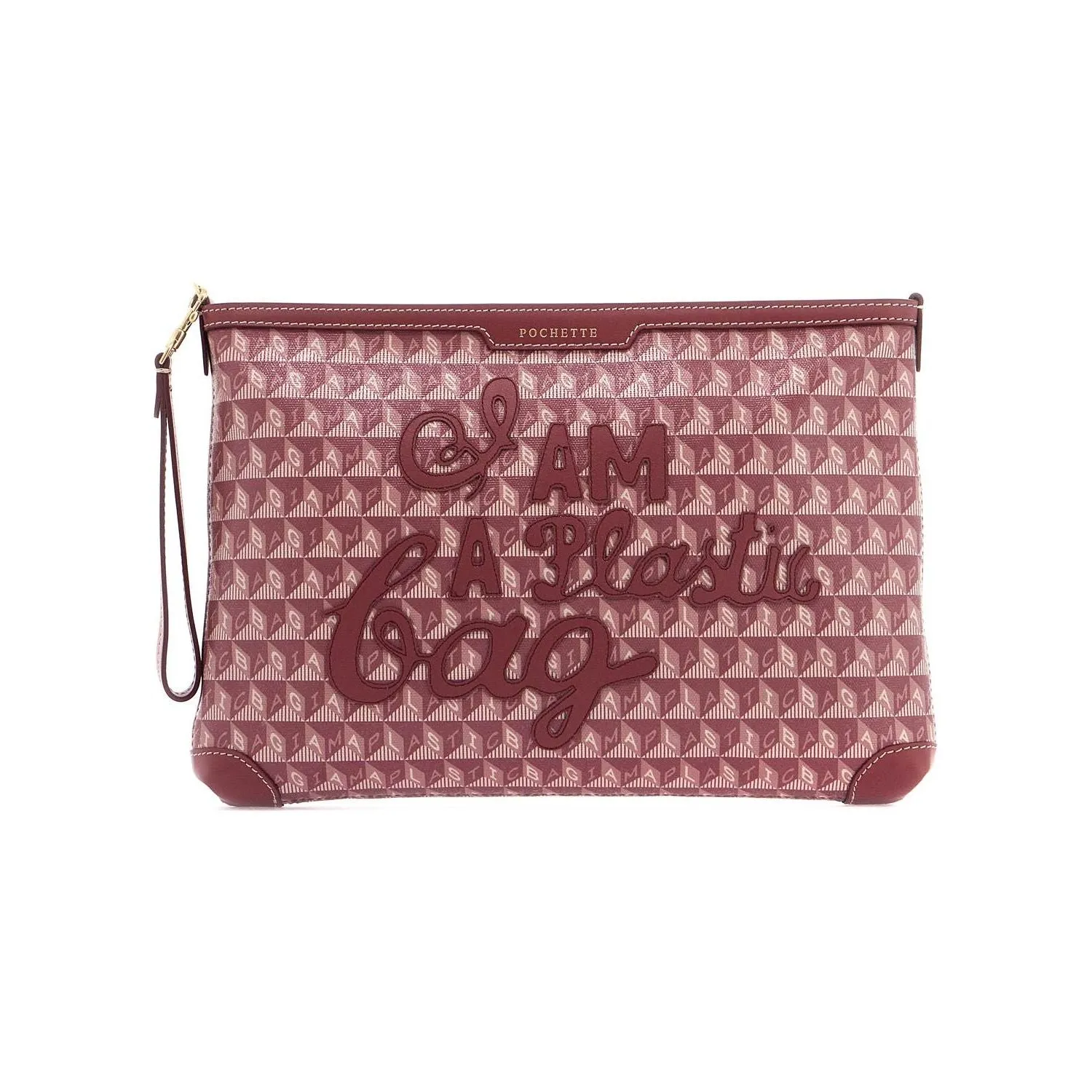 Anya Hindmarch "clutch bag with plastic bag motif