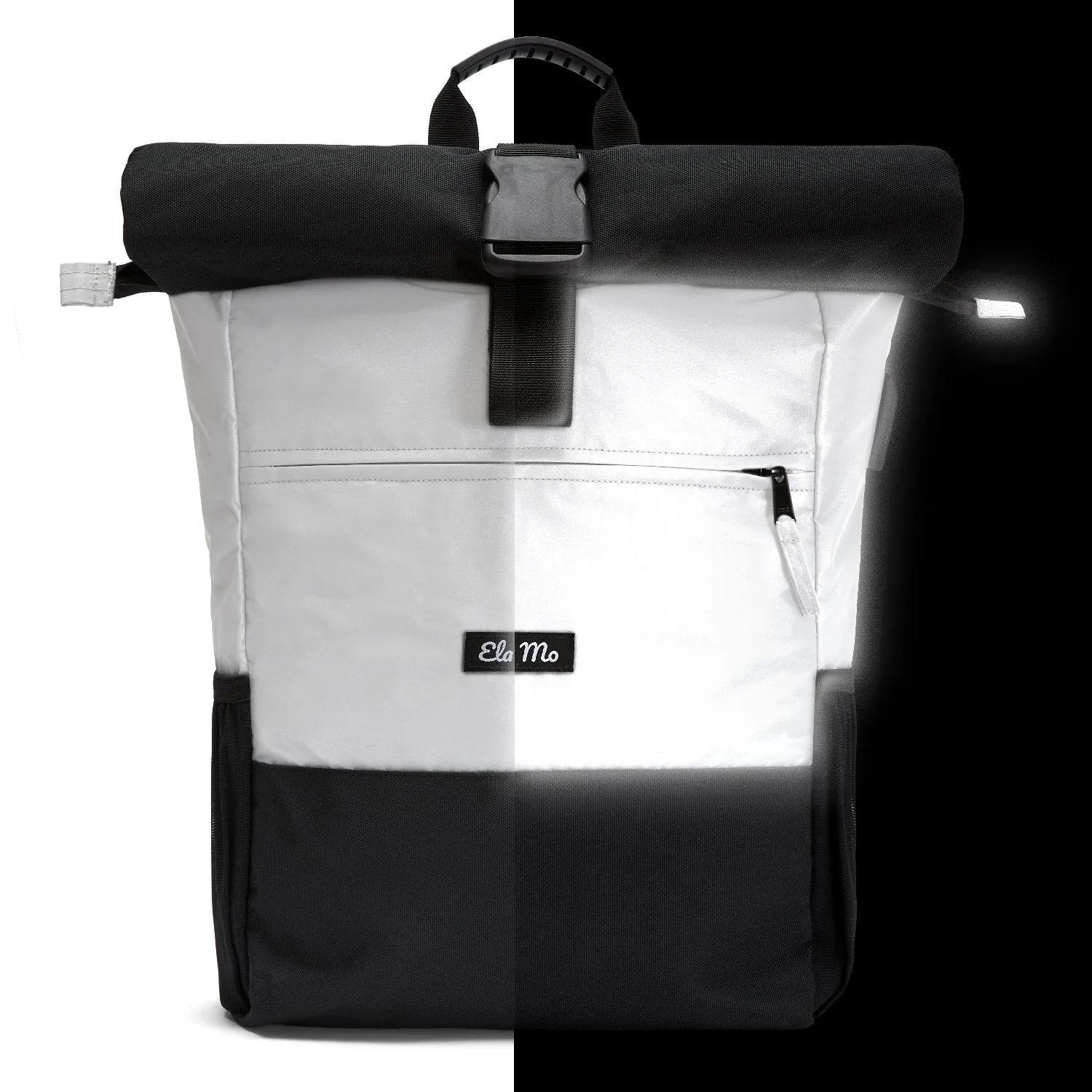 Ela Mo™ Rolltop Rucksack Night Edition | Black