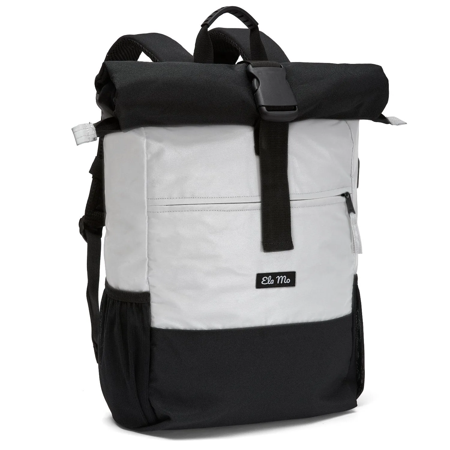 Ela Mo™ Rolltop Rucksack Night Edition | Black