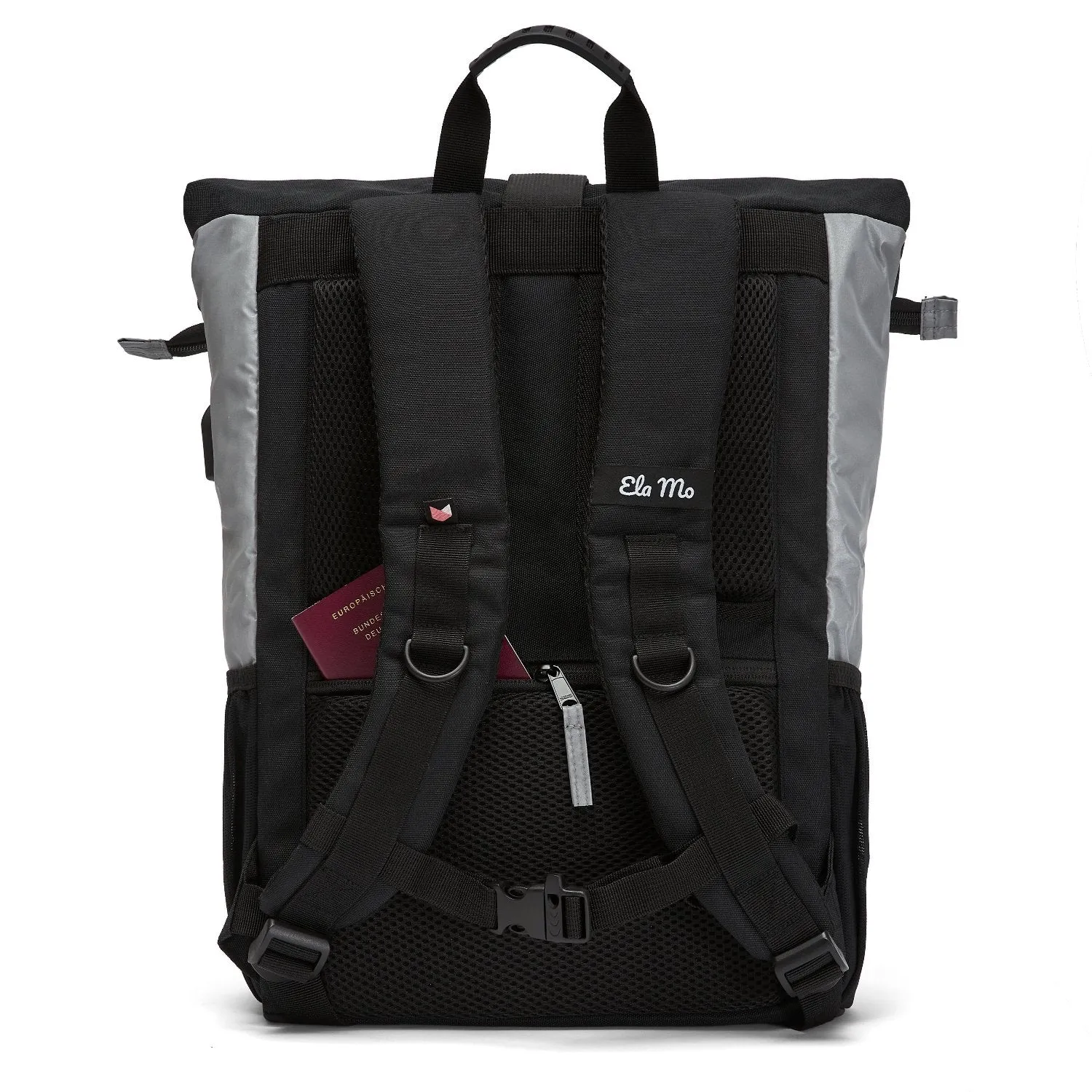 Ela Mo™ Rolltop Rucksack Night Edition | Black