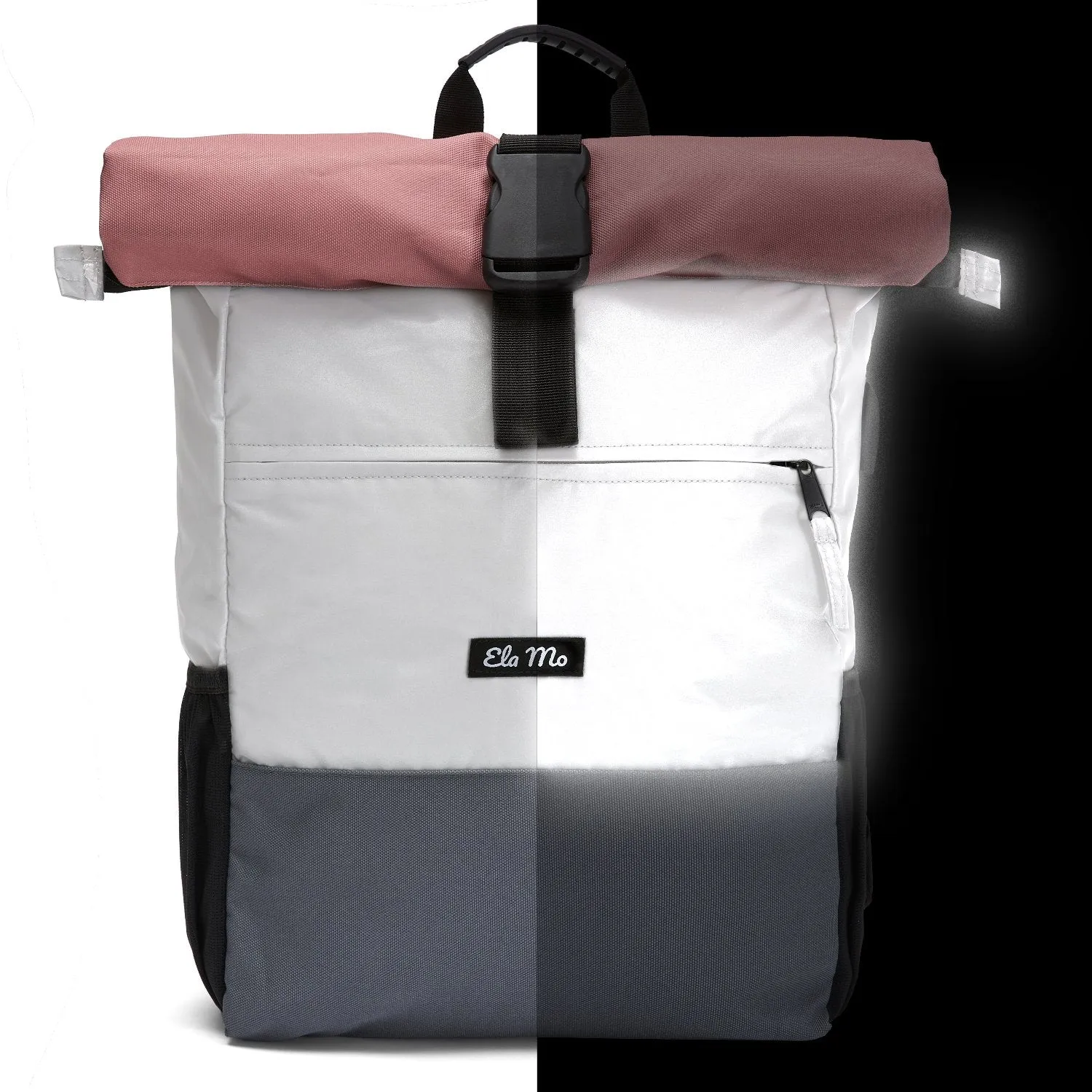 Ela Mo™ Rolltop Rucksack Night Edition | Peach