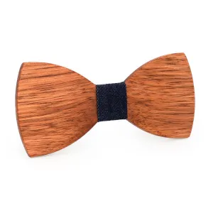 Men's Vintage Begonia Wooden Bow Tie