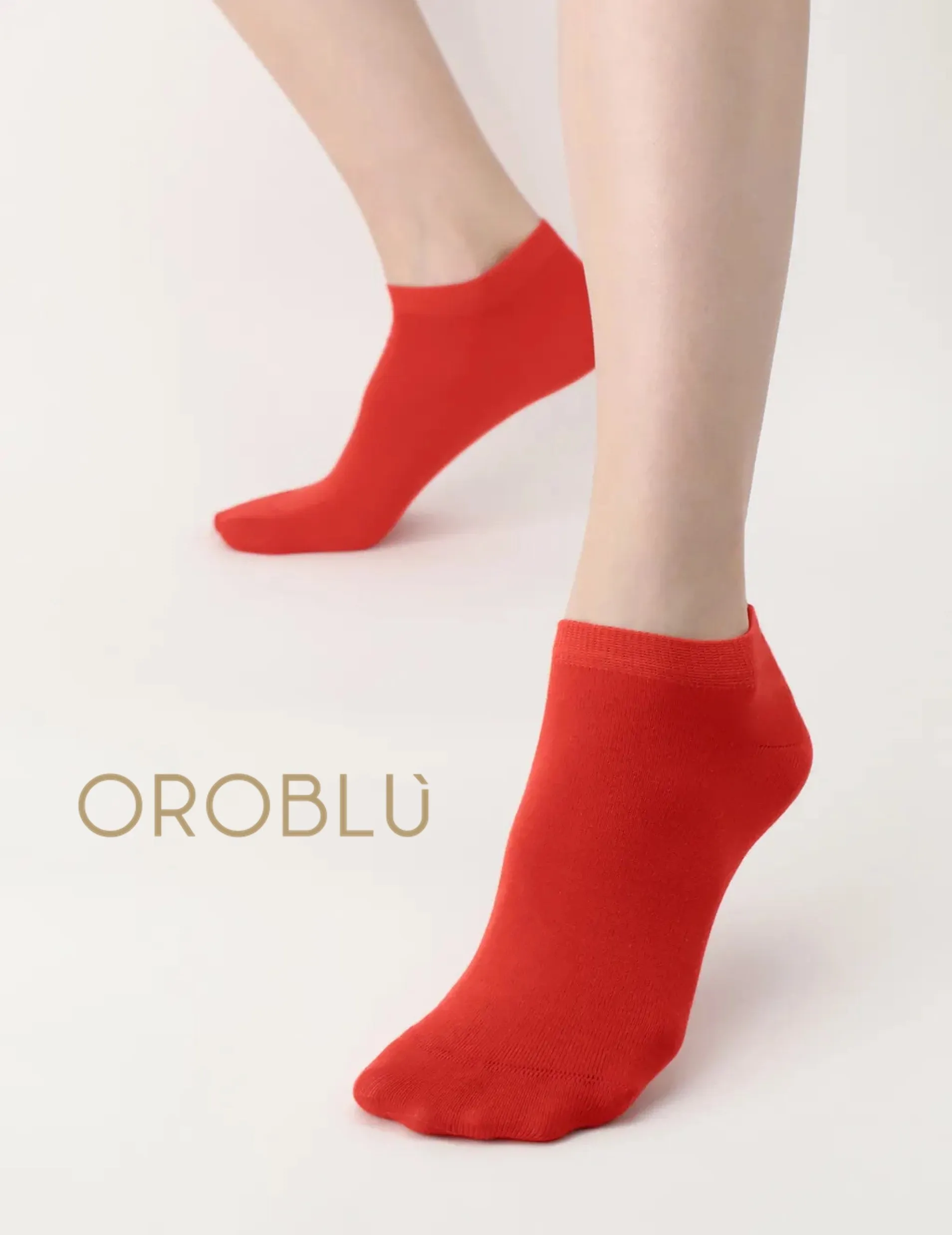 Oroblu Sale Bio Cotton Sneaker Socks Orange VOBC67425