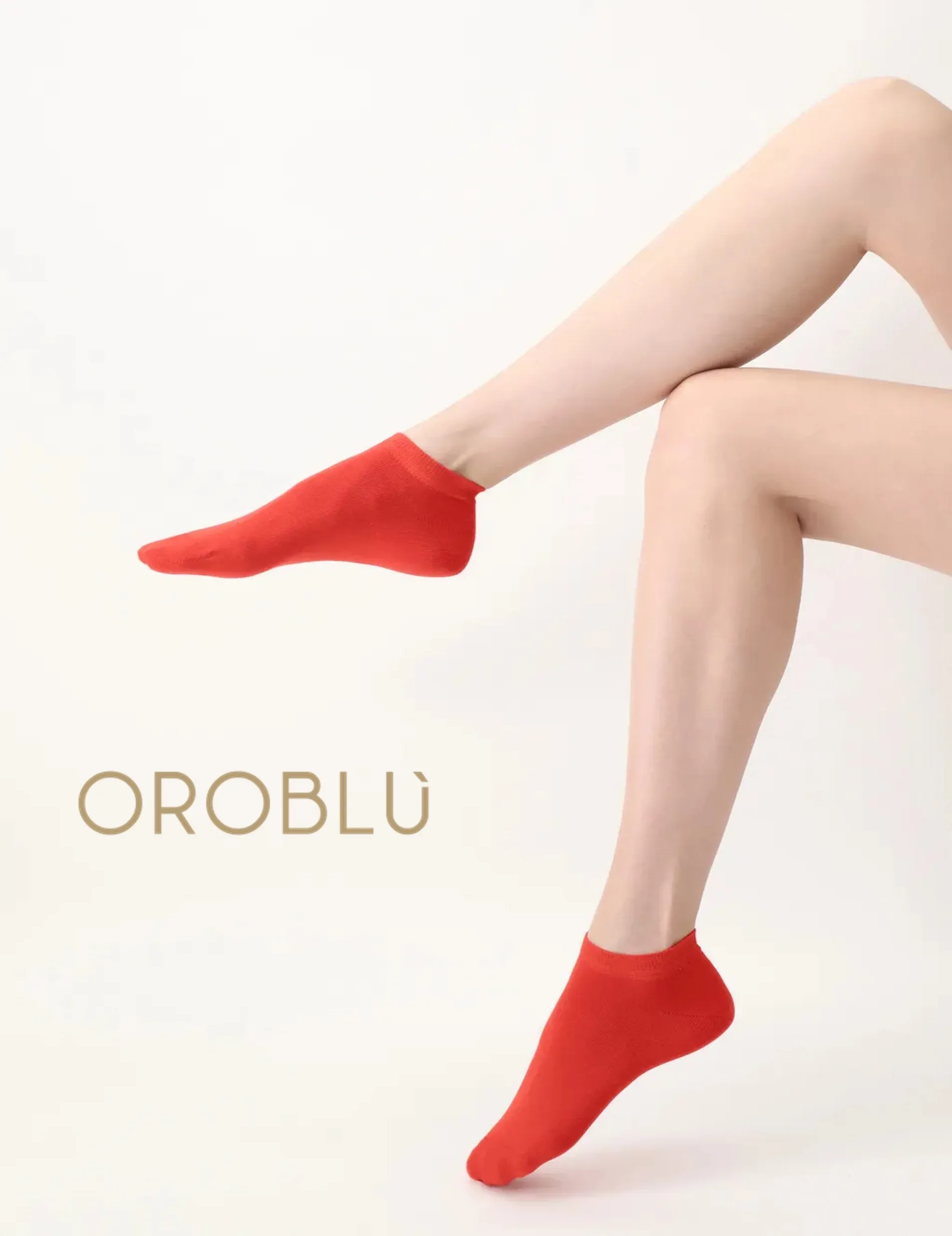 Oroblu Sale Bio Cotton Sneaker Socks Orange VOBC67425