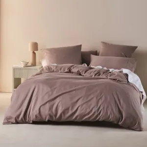 Triblend Linen Cotton Lyocell Quilt Cover Set DUSK by Linen House